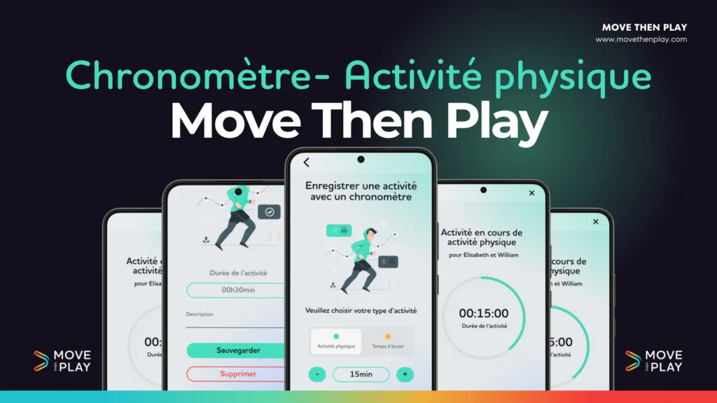 Chronomètre Activité physique MOVE THEN PLAY Mobile Application 